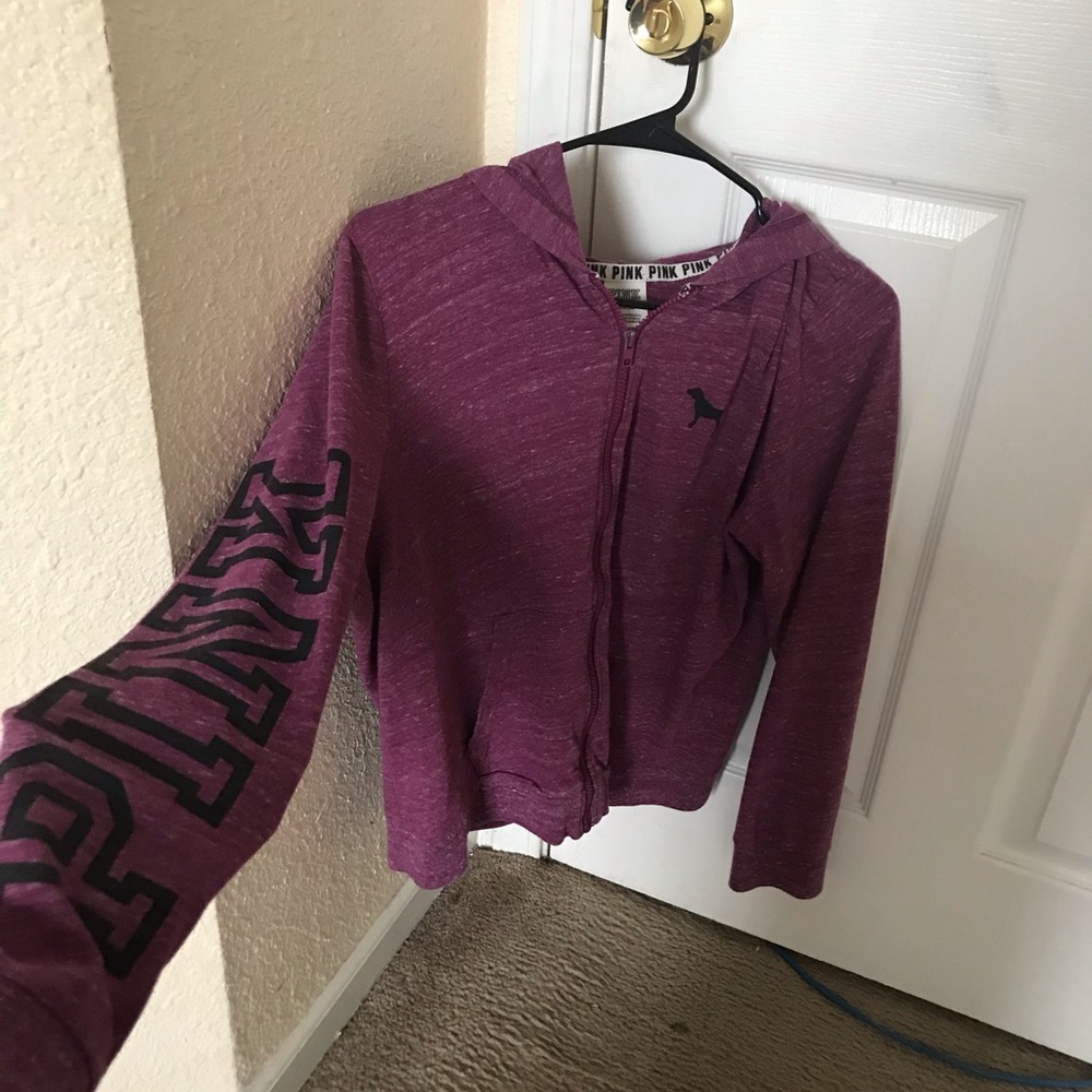 Victoria Secret Pink purple zip up hoodie